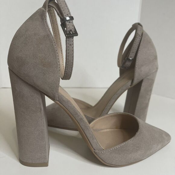 ASOS Penalty Pointed High Heels Block Heel Gray Size 5 Read Description - Picture 3 of 12